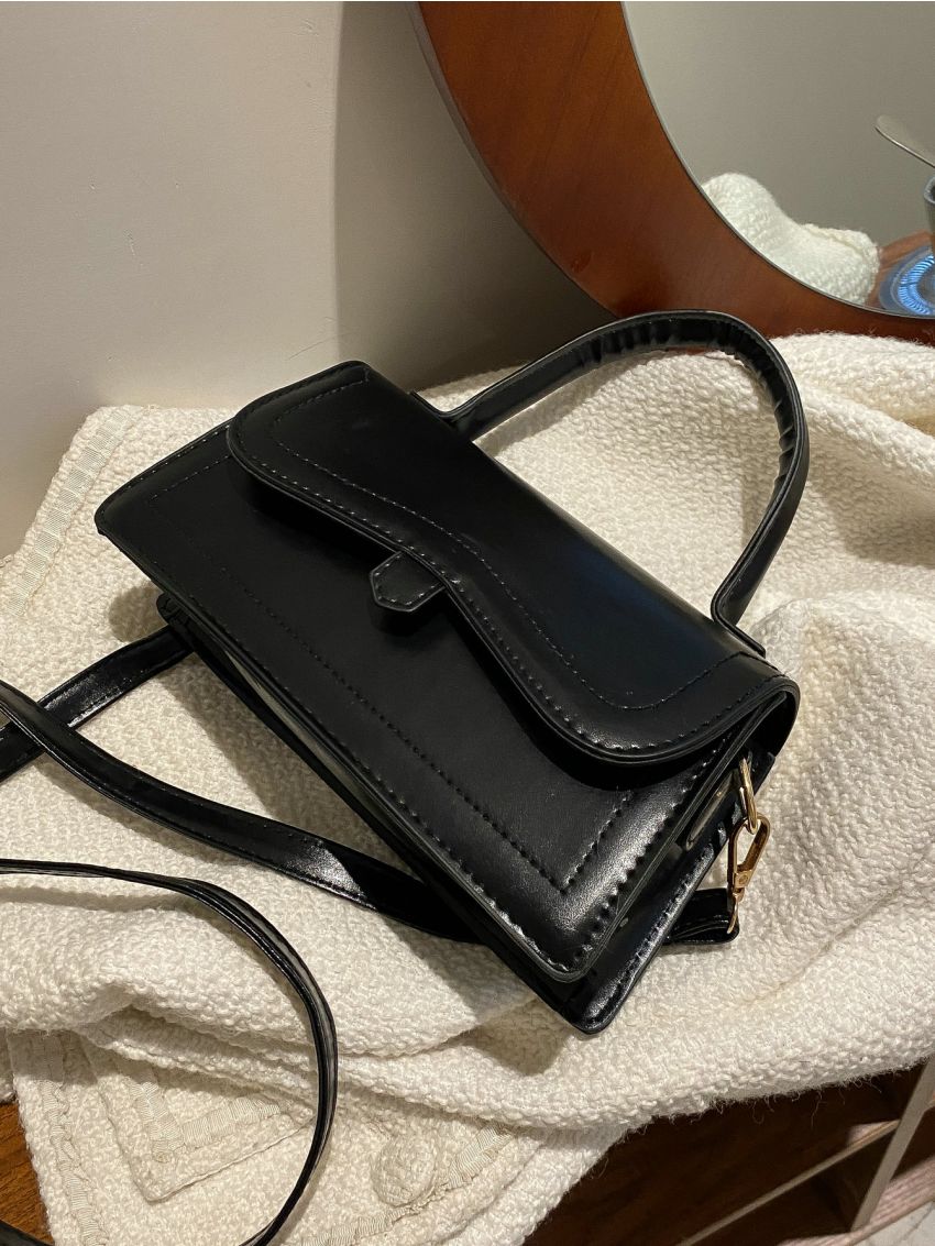 Minimalist Flap Top Handle Bag