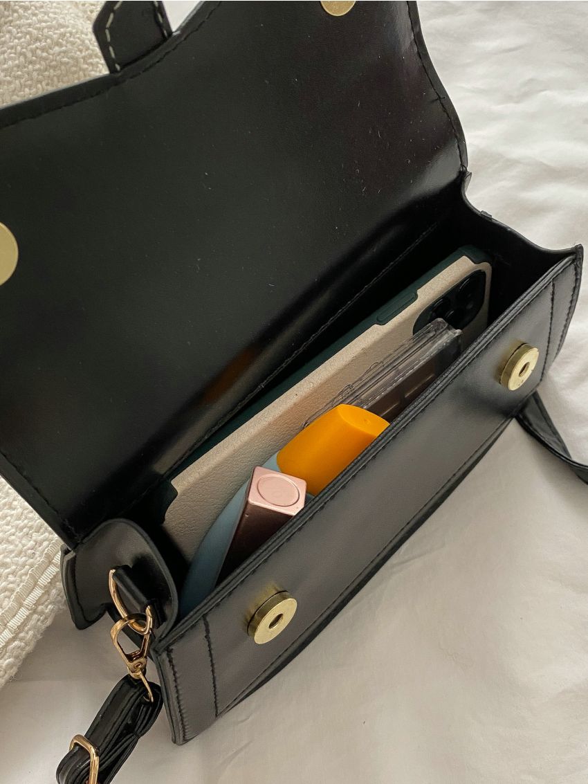 Minimalist Flap Top Handle Bag