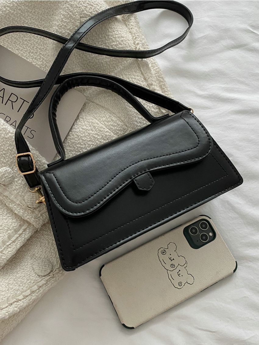 Minimalist Flap Top Handle Bag