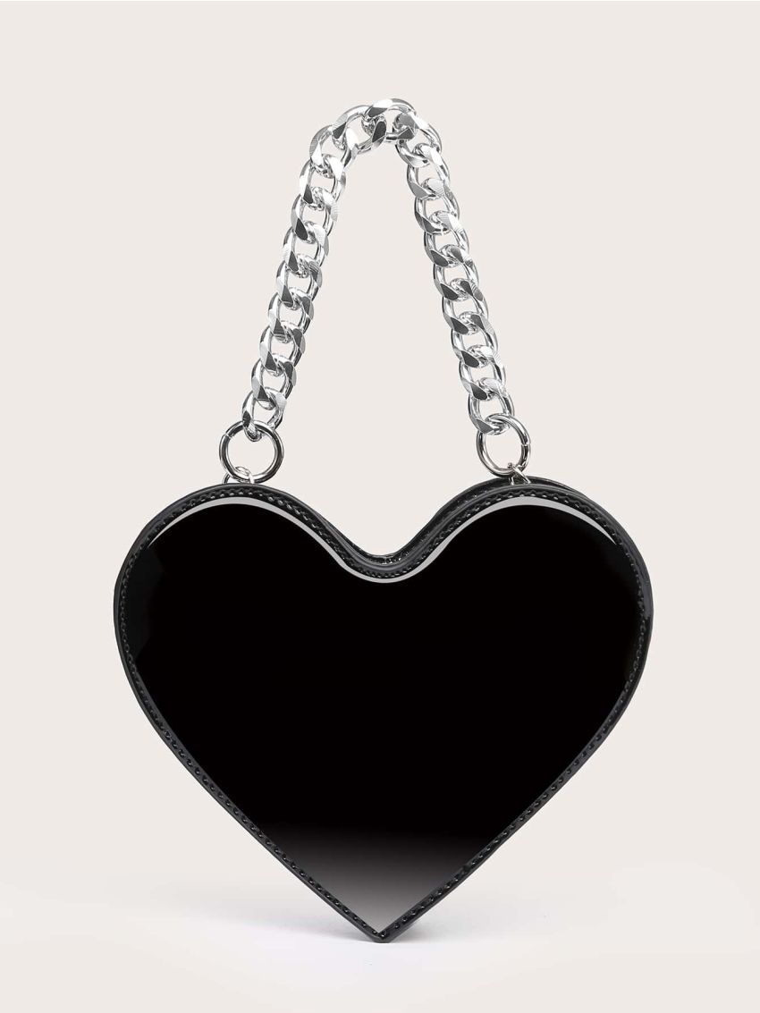 Mini Heart Design Rhinestone Decor Novelty Bag