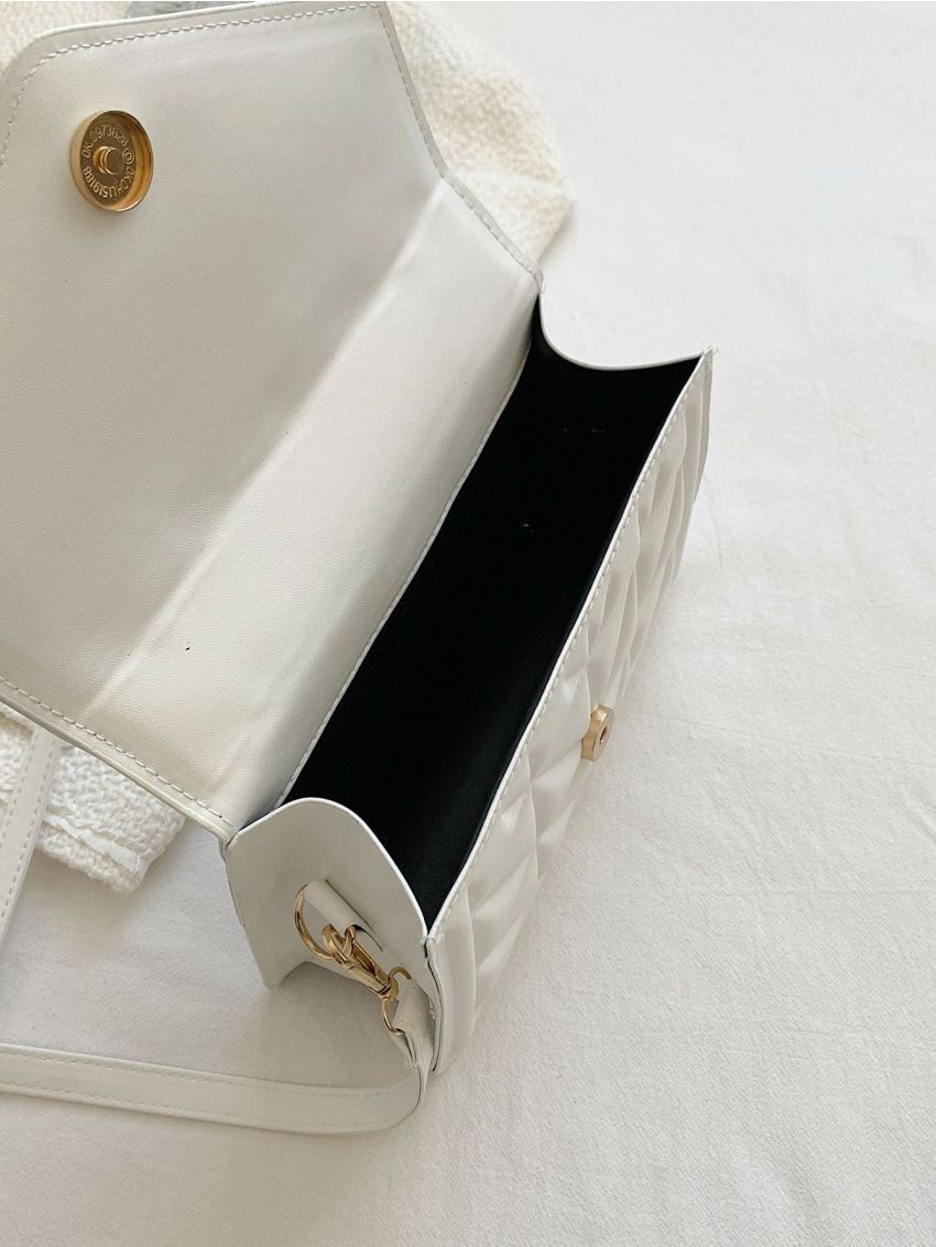 Quilted Flap Square Bag