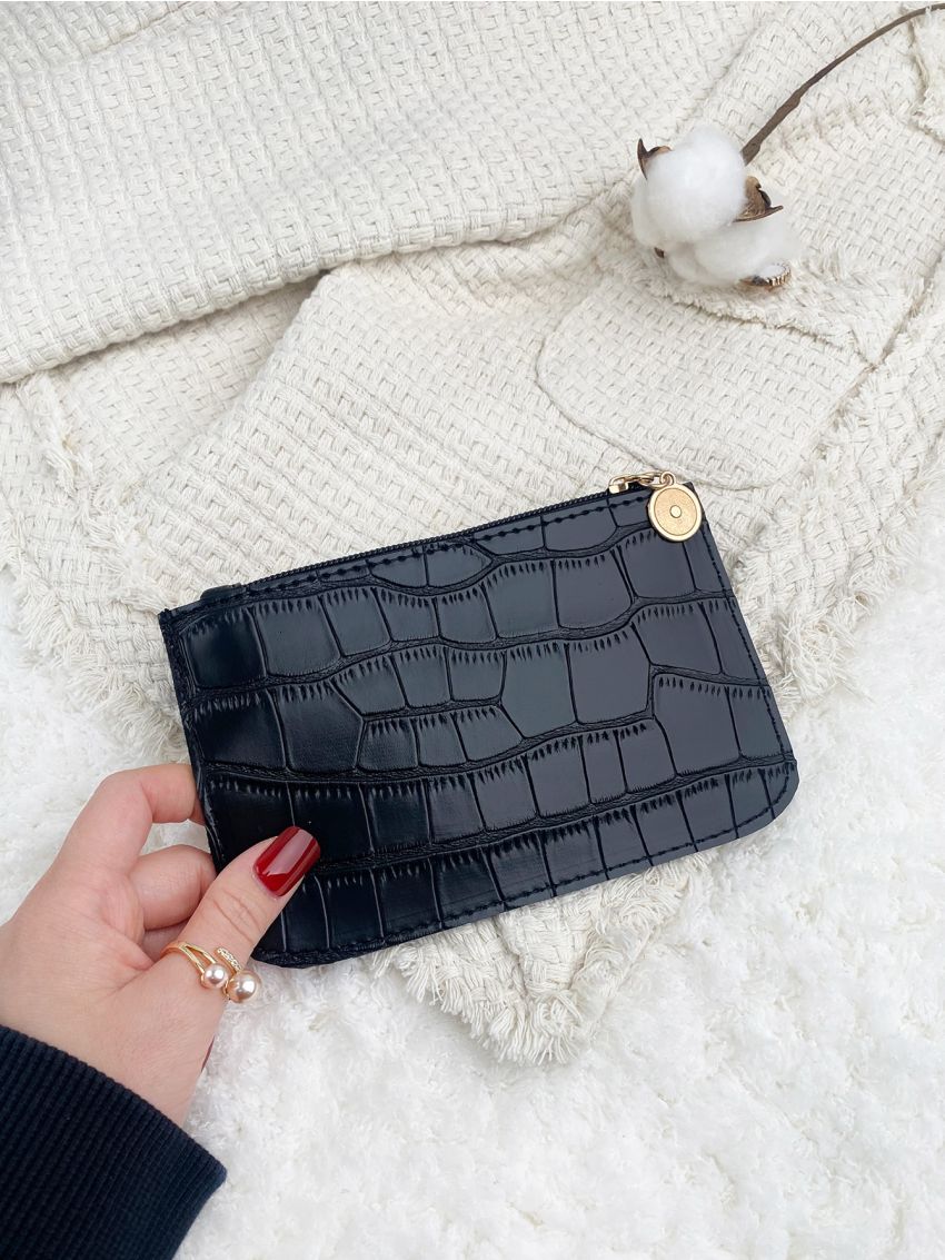 Crocodile Embossed Coin Purse