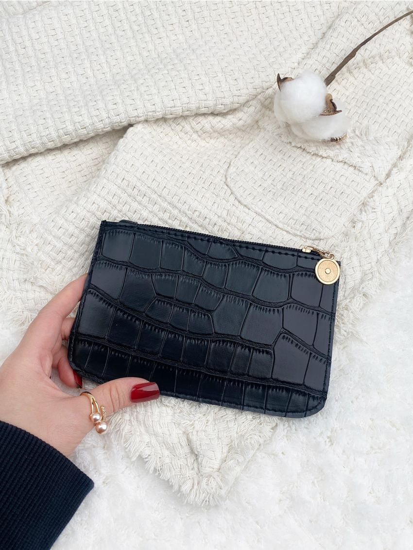 Crocodile Embossed Coin Purse