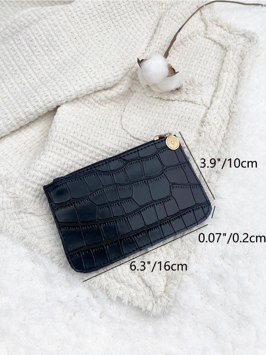 Crocodile Embossed Coin Purse