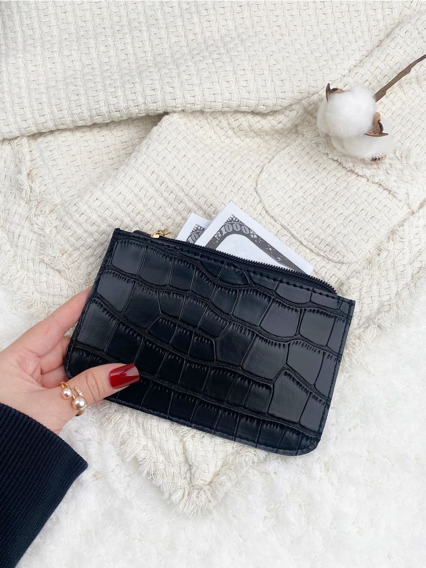 Crocodile Embossed Coin Purse