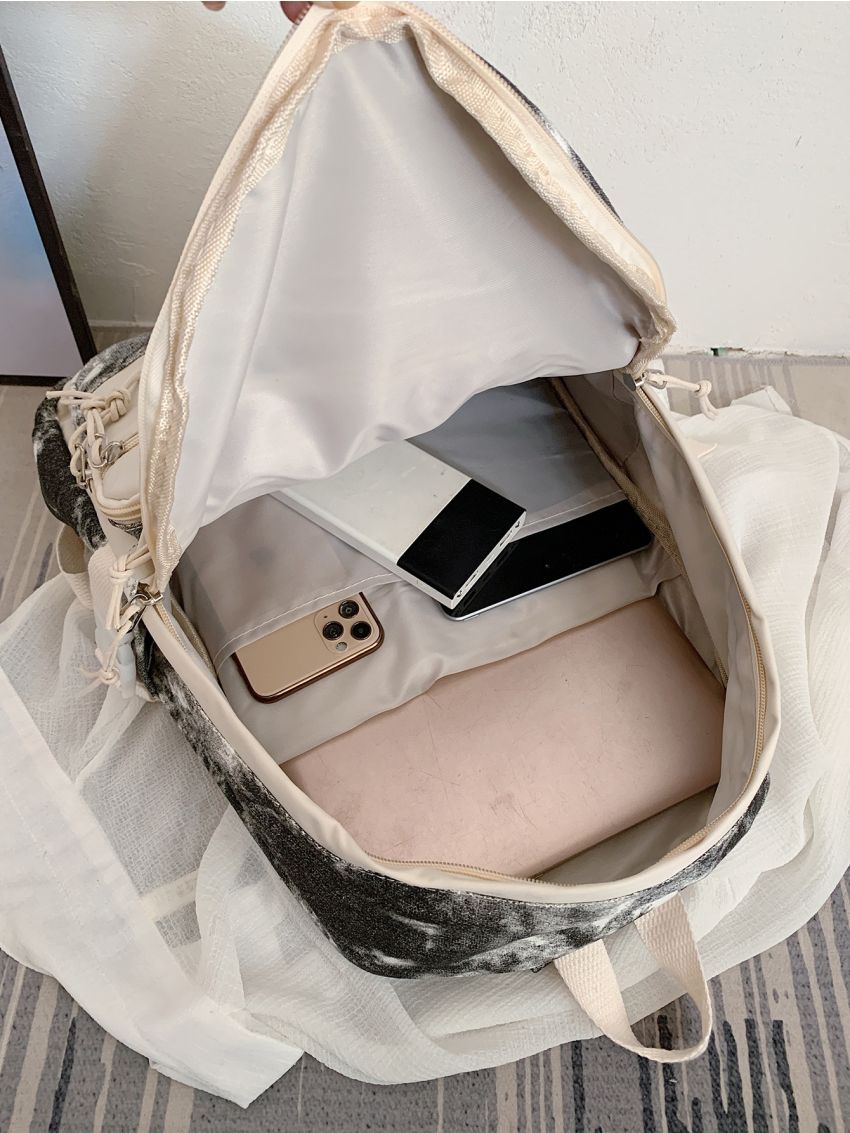 Letter Patch Tie Dye Backpack