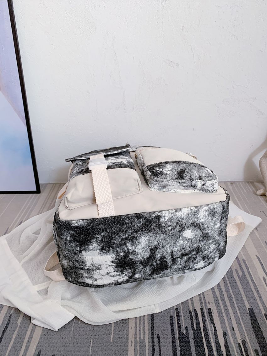 Letter Patch Tie Dye Backpack