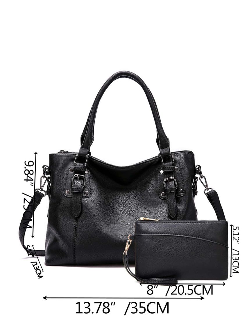 Buckle Decor Tote Bag