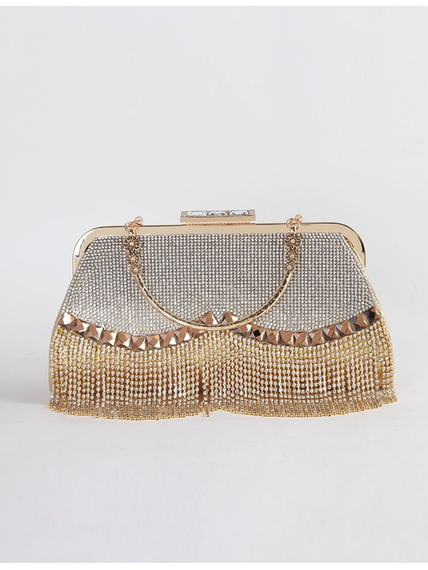 Rhinestone & Fringe Decor Box Bag
