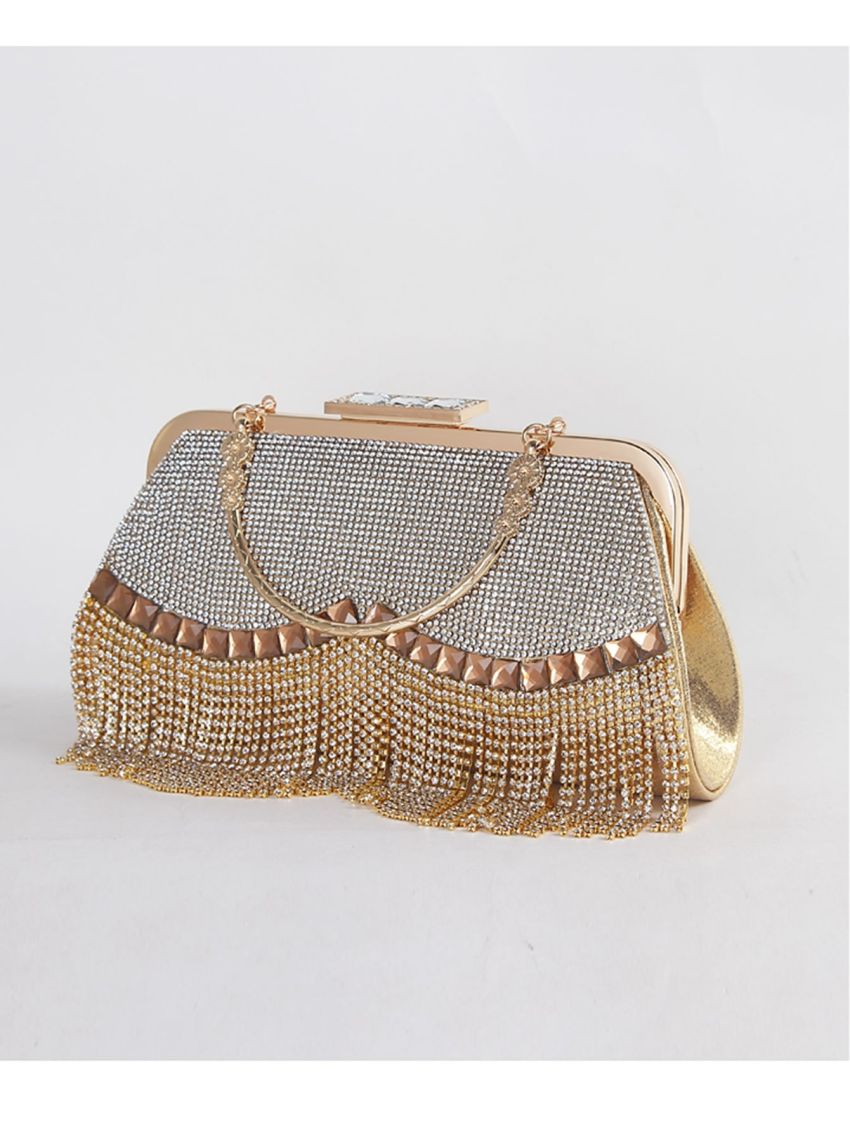 Rhinestone & Fringe Decor Box Bag
