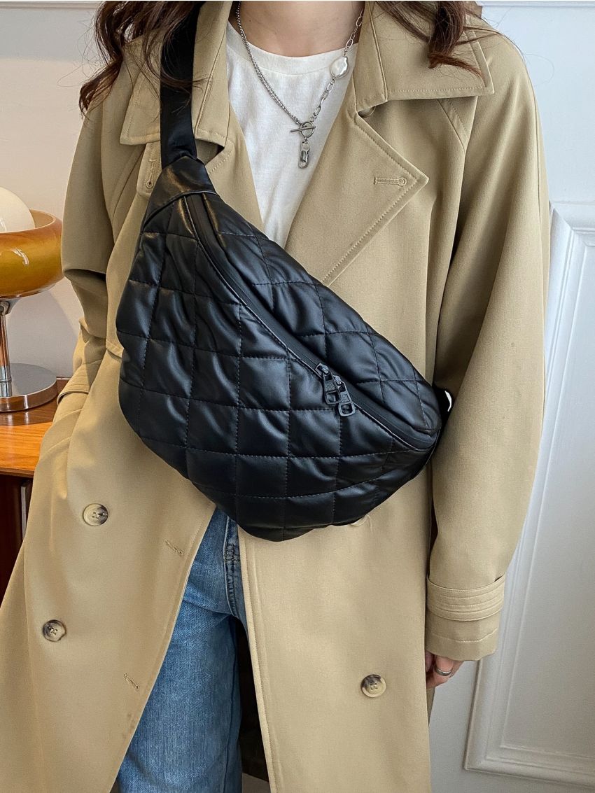 Large Capacity Stitch Detail Fanny Pack