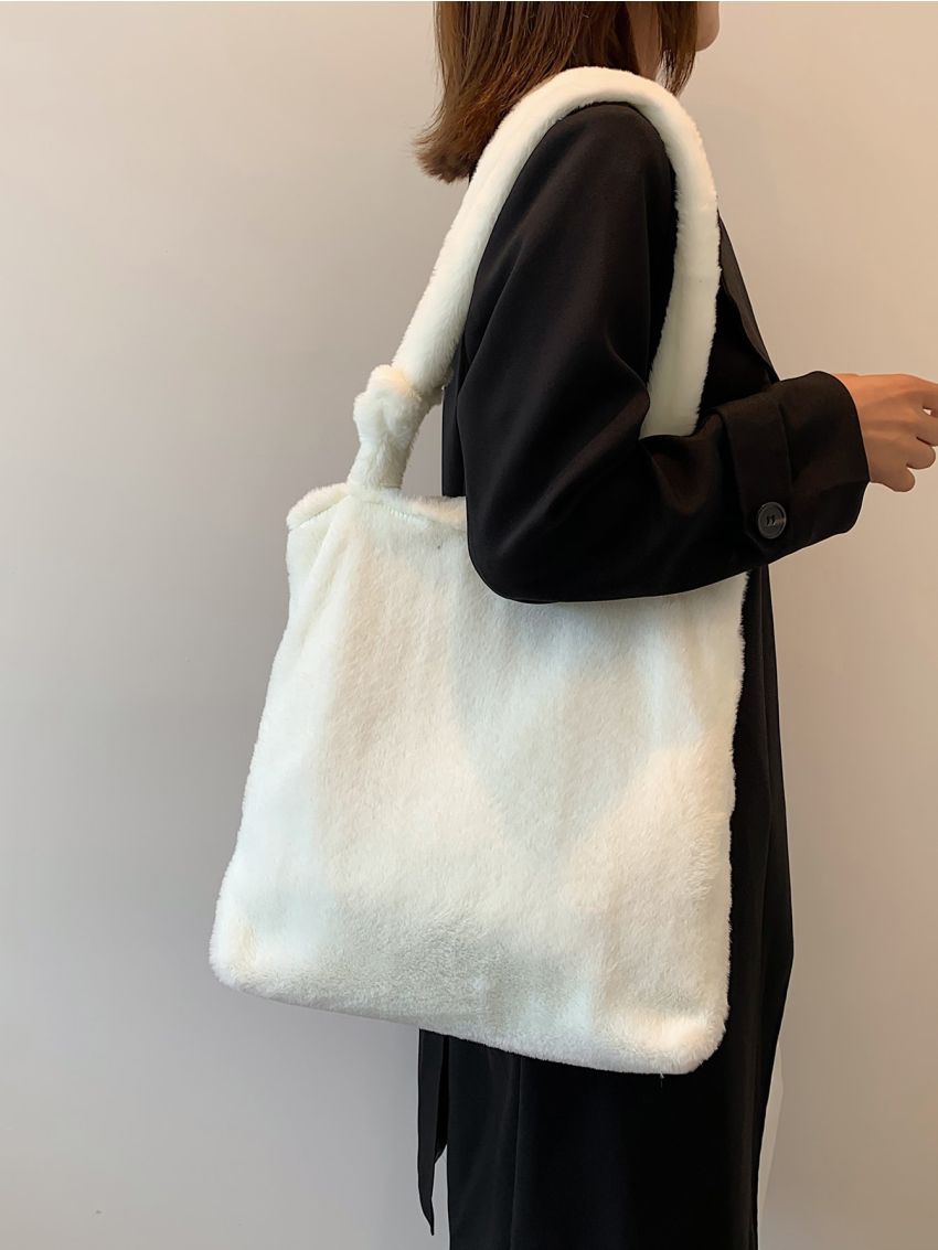 Large Capacity Fluffy Shoulder Tote Bag