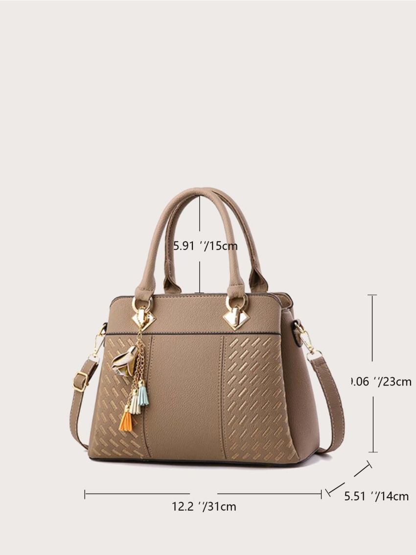 Tassel Decor Tote Bag