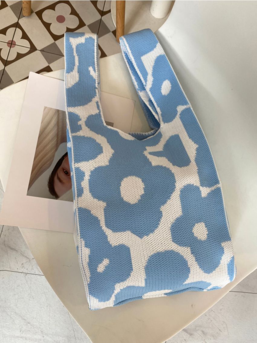 Floral Graphic Bucket Bag