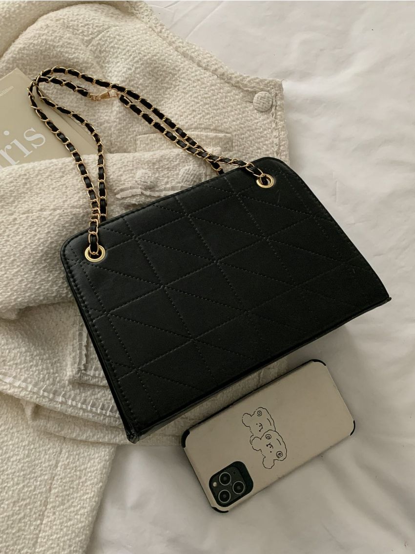 Quilted Chain Square Bag
