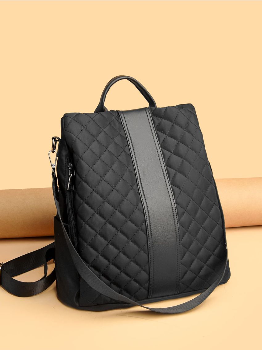 Quilted Zipper Anti-theft Backpack