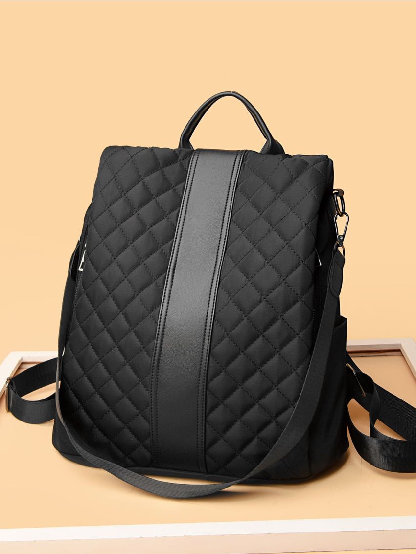 Quilted Zipper Anti-theft Backpack