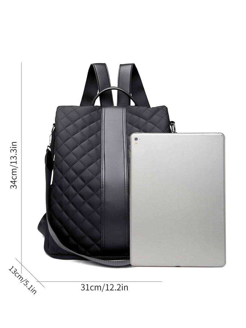 Quilted Zipper Anti-theft Backpack