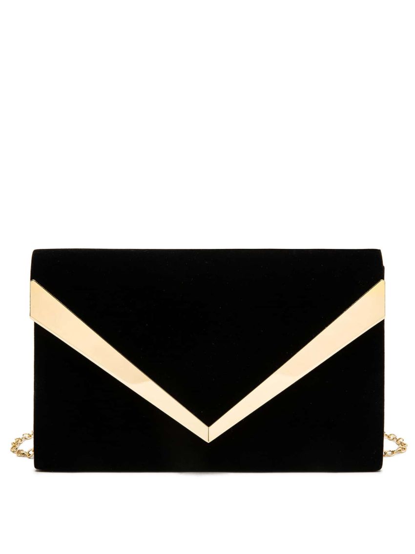 Velvet Metal Decor Square Bag