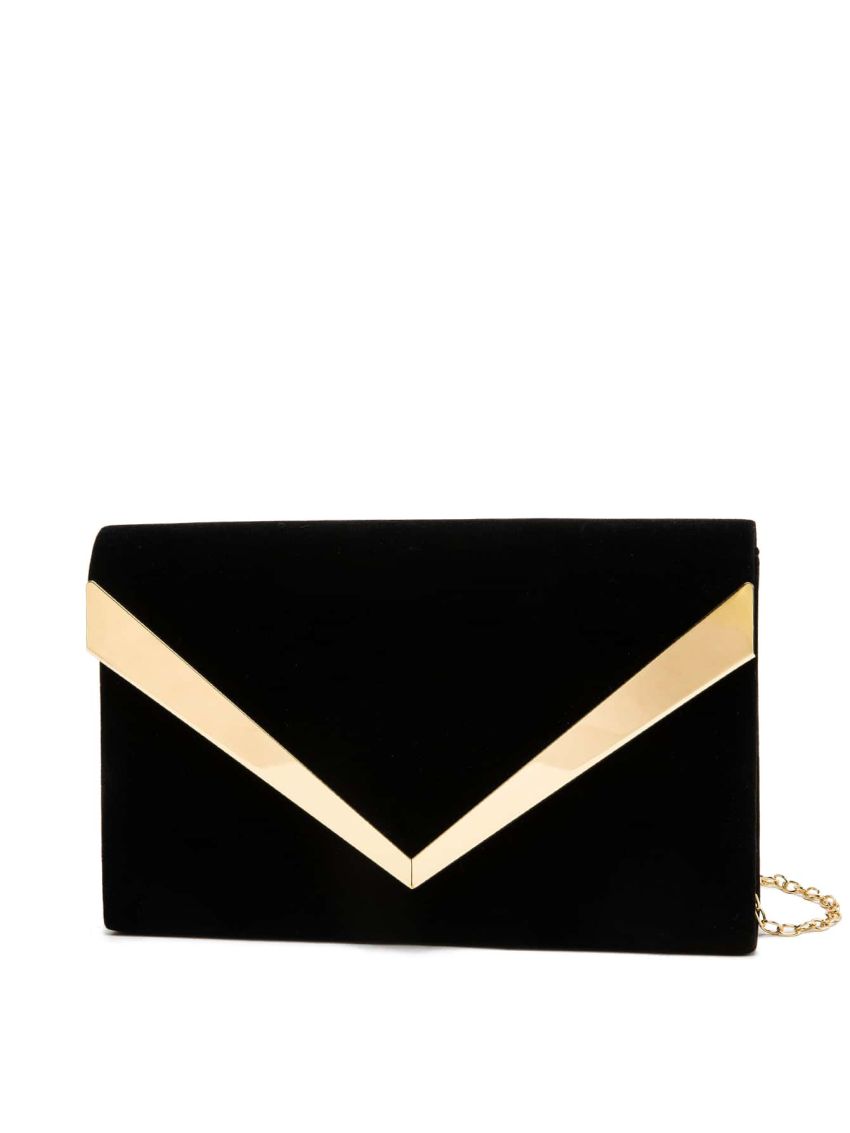 Velvet Metal Decor Square Bag