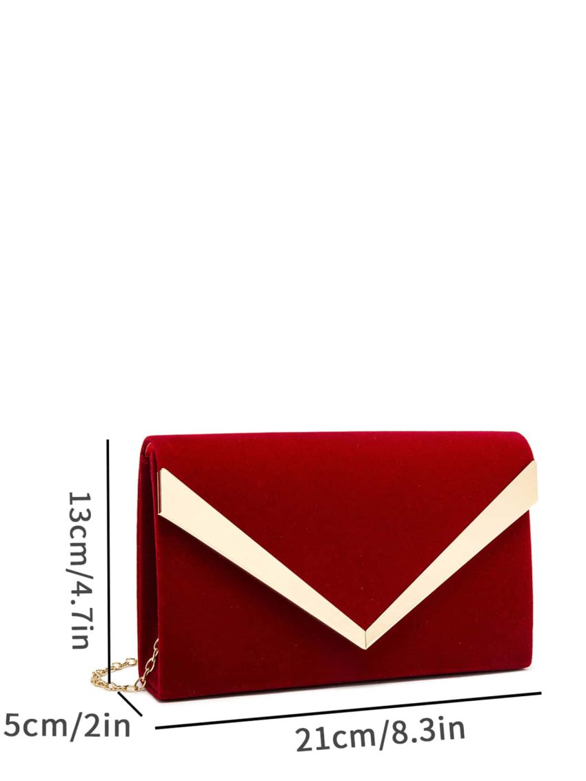 Velvet Metal Decor Square Bag