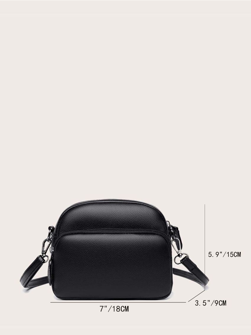 Mini Minimalist Litchi Embossed Dome Bag