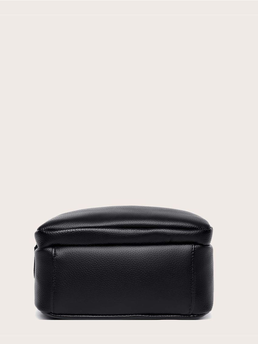 Mini Minimalist Litchi Embossed Dome Bag