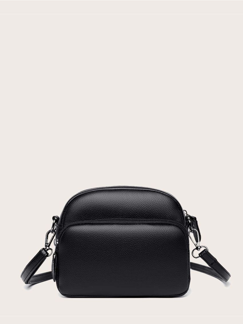 Mini Minimalist Litchi Embossed Dome Bag