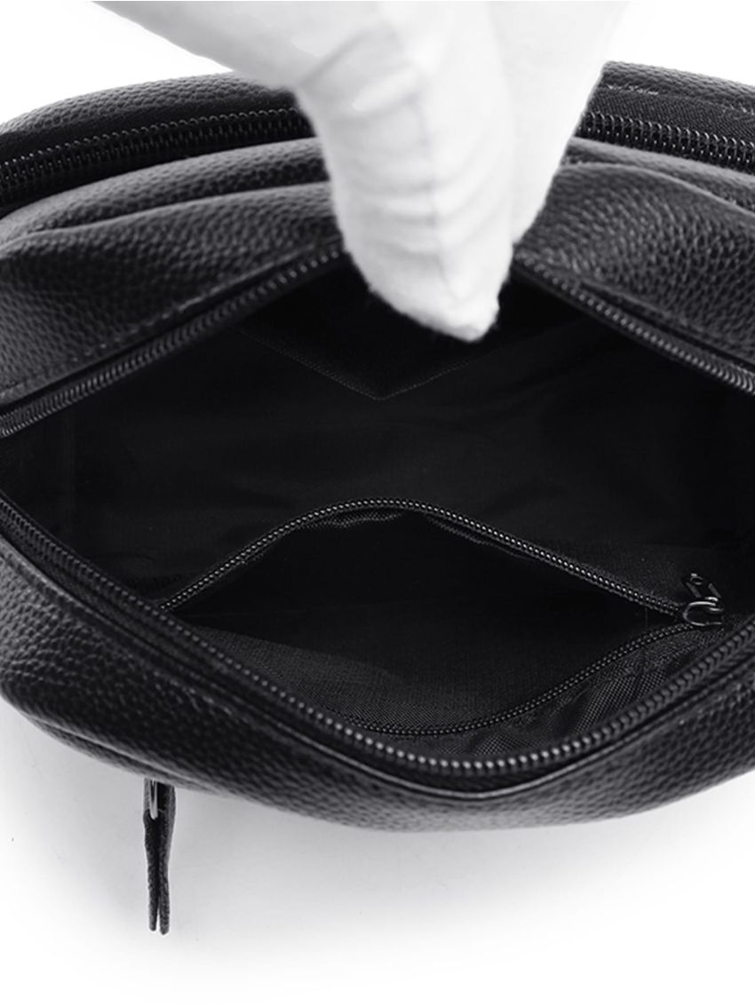 Mini Minimalist Litchi Embossed Dome Bag