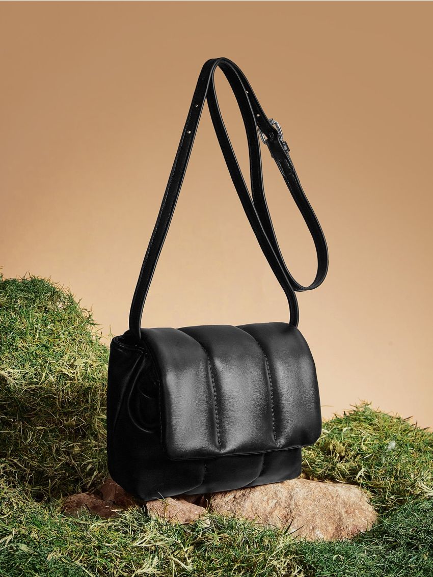 Minimalist Flap Ruched Bag
