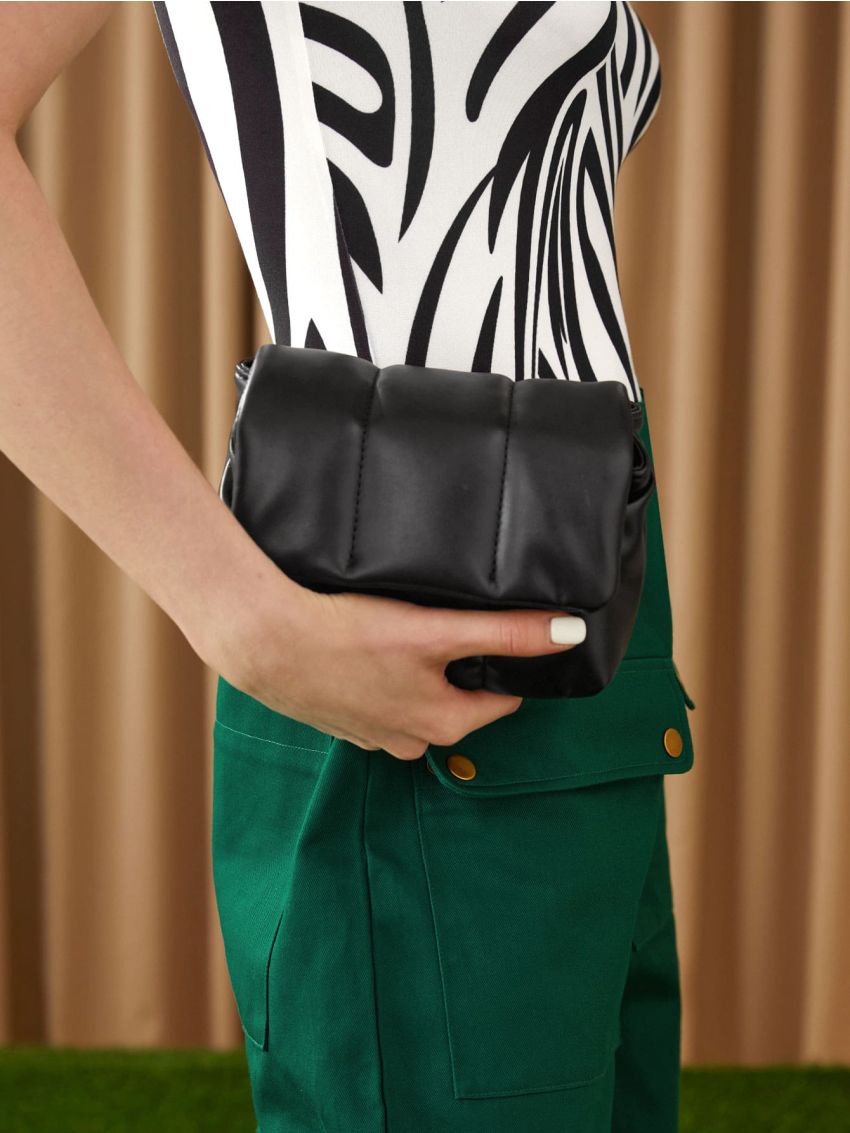 Minimalist Flap Ruched Bag
