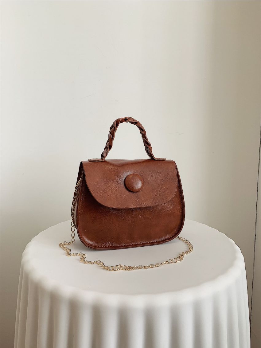 Mini Marble Embossed Flap Chain Bag