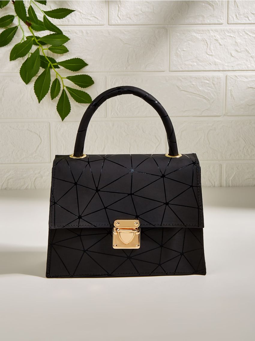 Mini Croc Embossed Push Lock Flap Chain Bag