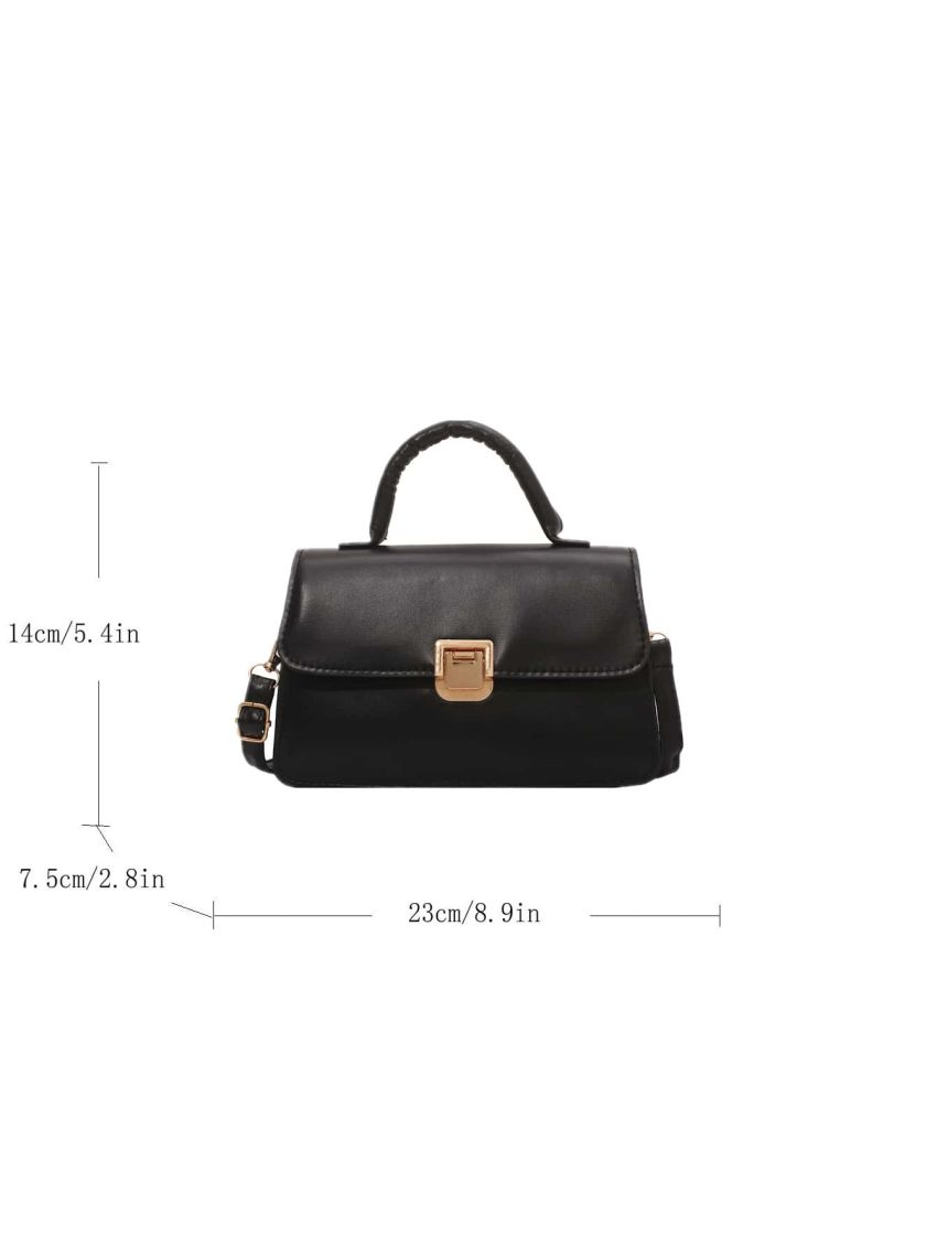 Push Lock Flap Square Bag