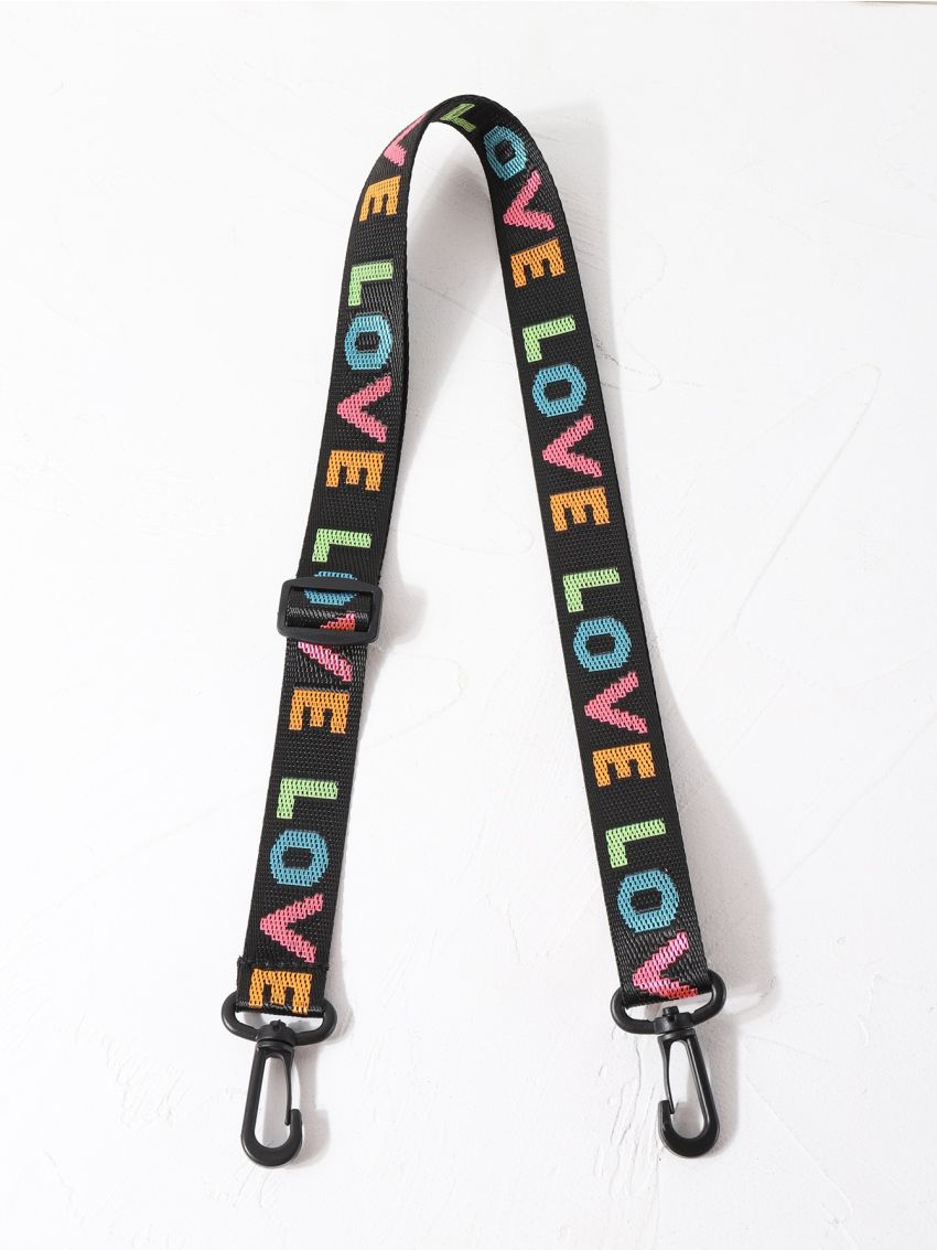 Letter Graphic Bag Strap