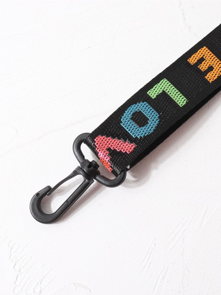 Letter Graphic Bag Strap
