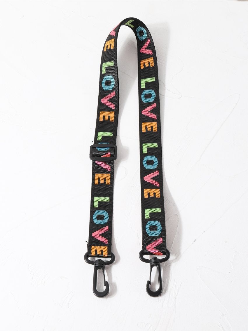 Letter Graphic Bag Strap