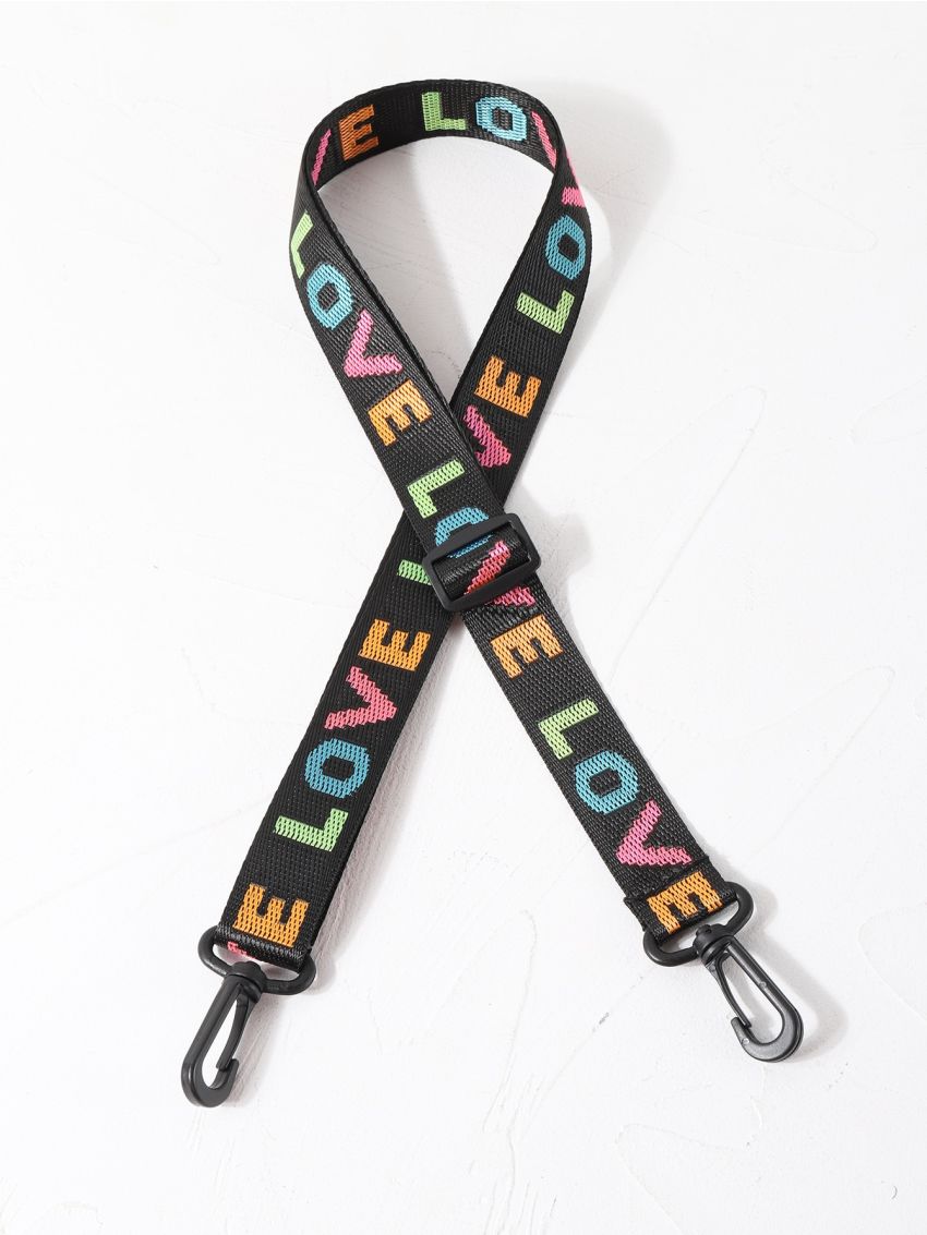 Letter Graphic Bag Strap