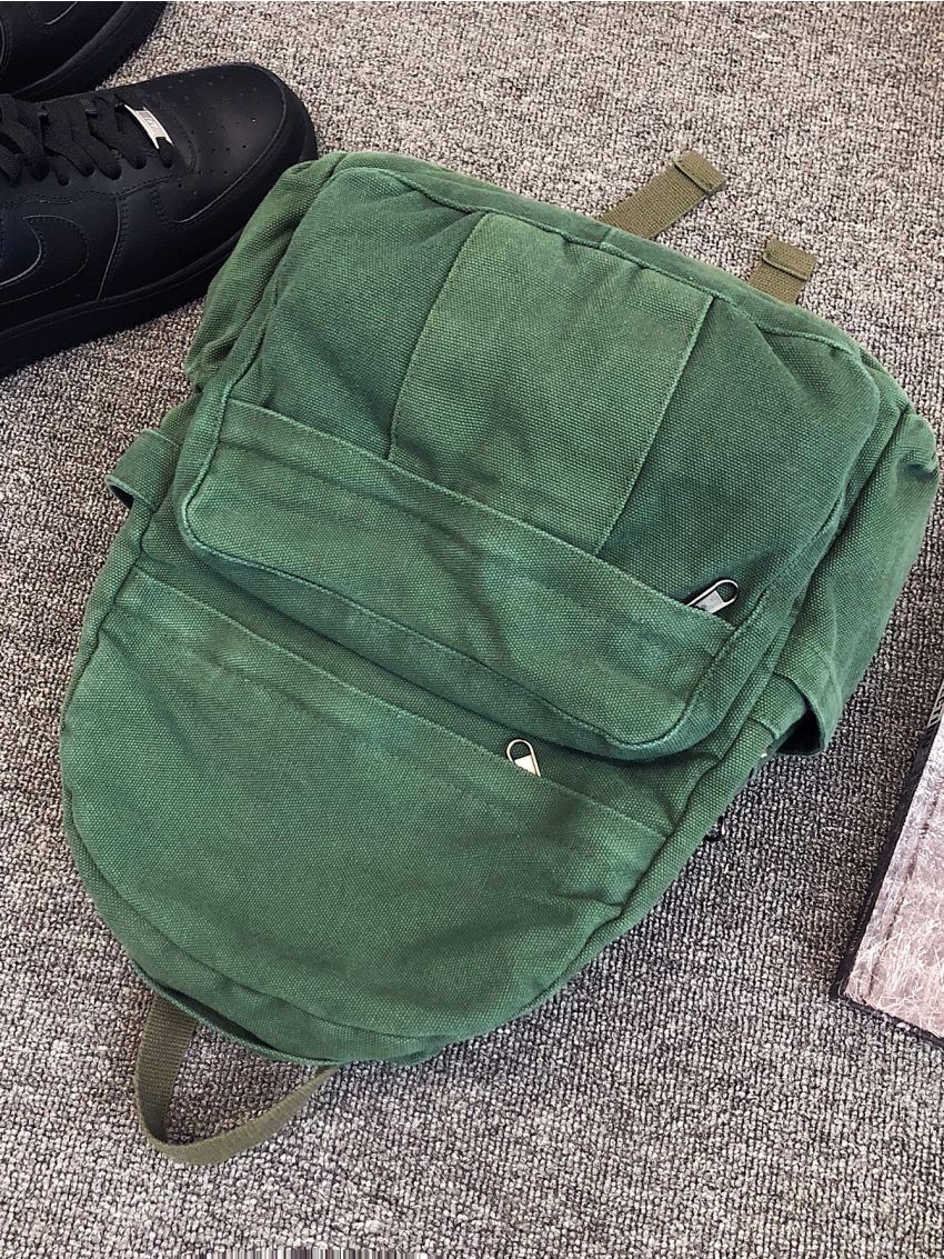 Pocket Front Canvas Backpack