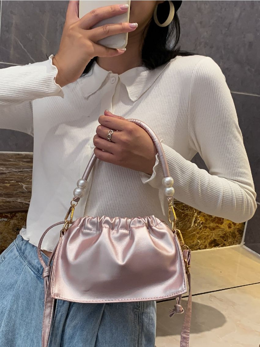 Minimalist Drawstring Ruched Bag