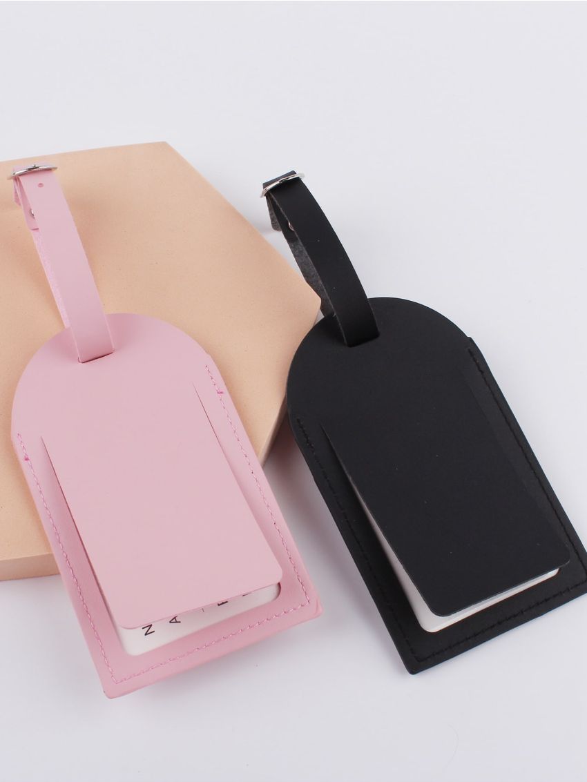 2pcs Plane Graphic Couple Luggage Tag