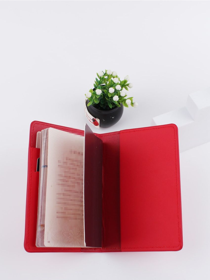 Letter & Plane Graphic Passport Case