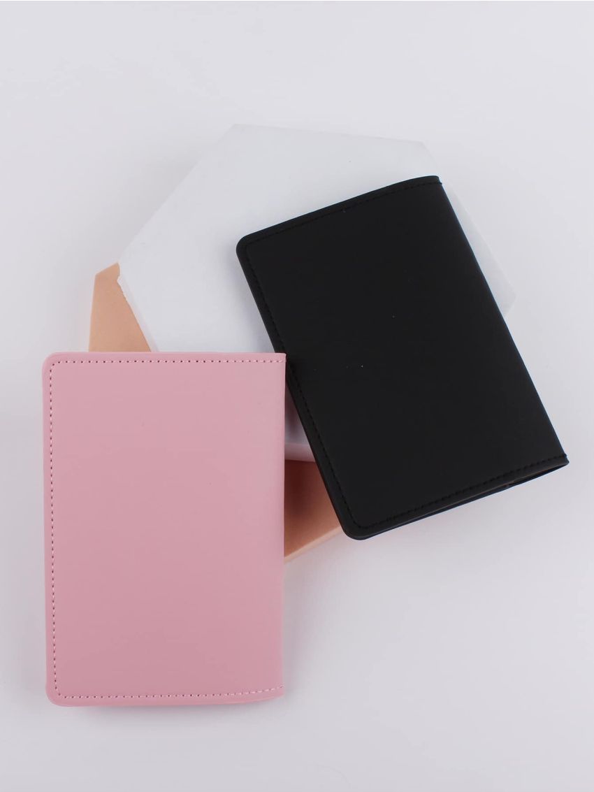 2pcs Letter Graphic Passport Case