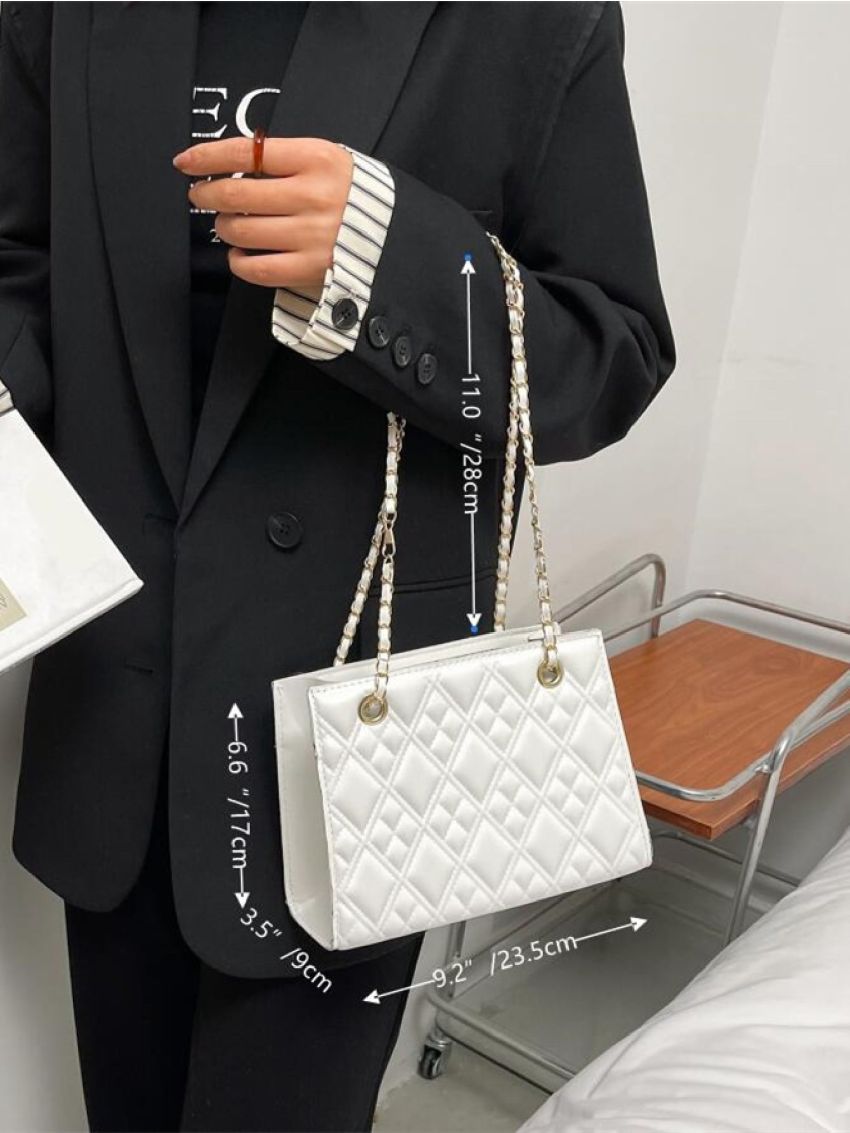 Quilted Chain Square Bag