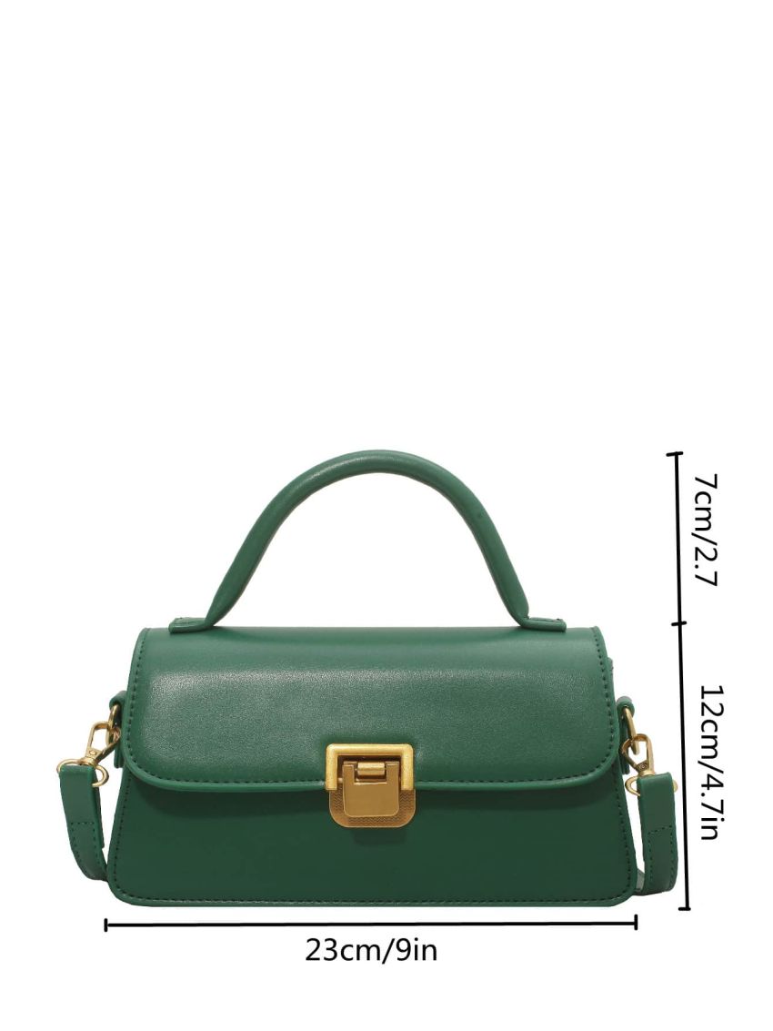 Metal Lock Flap Square Bag