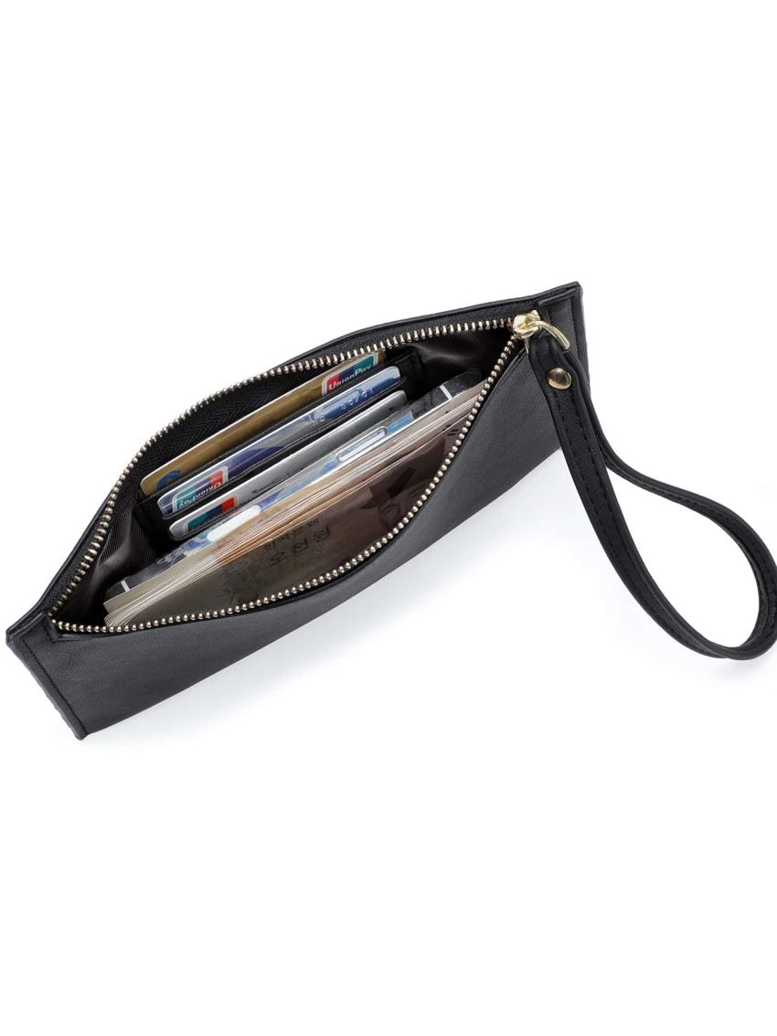 Slogan Graphic Zipper Long Wallet