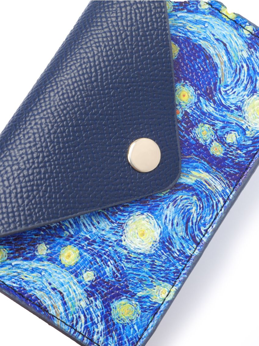 Galaxy Graphic Snap Button Card Holder