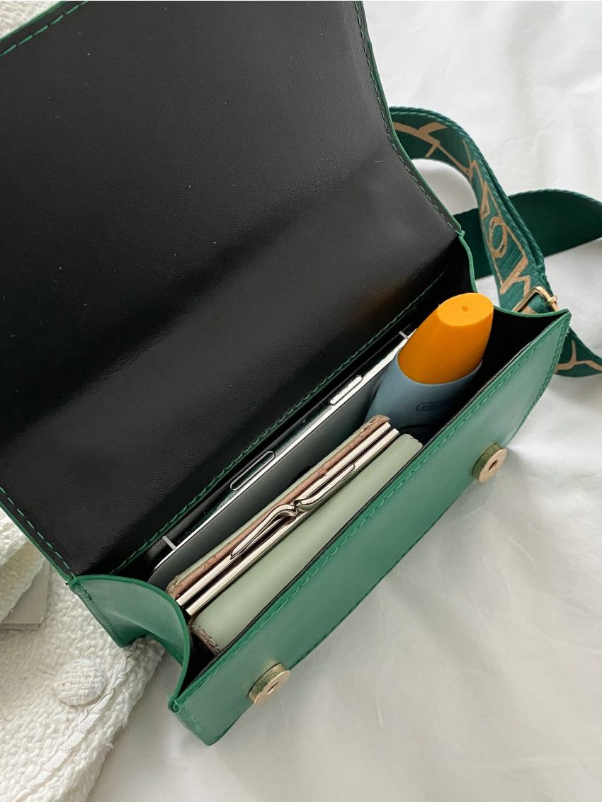 Mini Quilted Flap Square Bag With Chain Handle