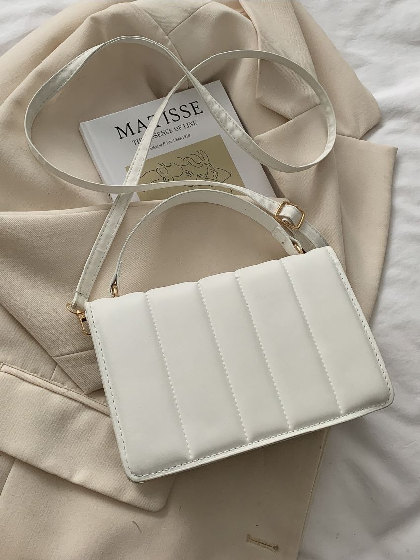 Mini Metal & Tassel Decor Flap Square Bag