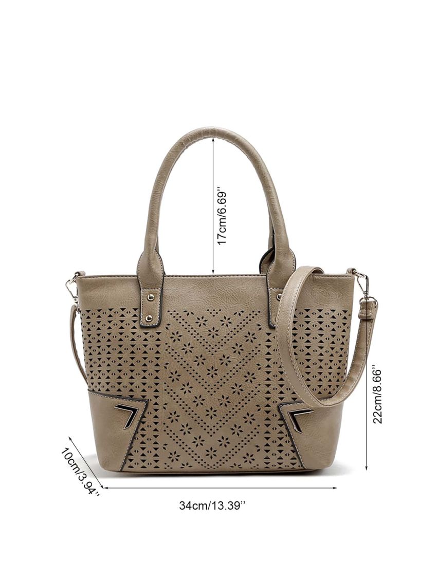 Hollow Out Design Shoulder Tote Bag